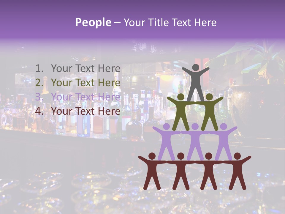 A Bar Filled With Lots Of Bottles Of Liquor PowerPoint Template