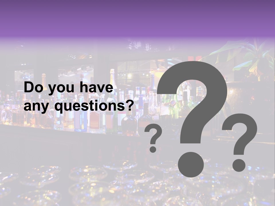 A Bar Filled With Lots Of Bottles Of Liquor PowerPoint Template