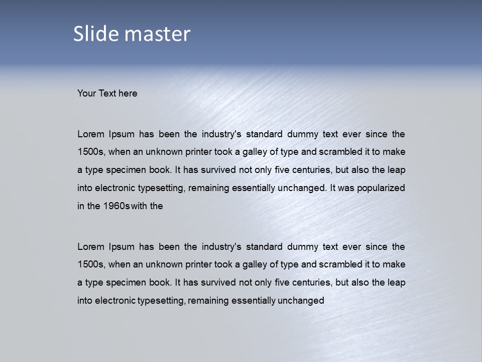 A Shiny Metal Surface With The Words Name Of Presentation PowerPoint Template