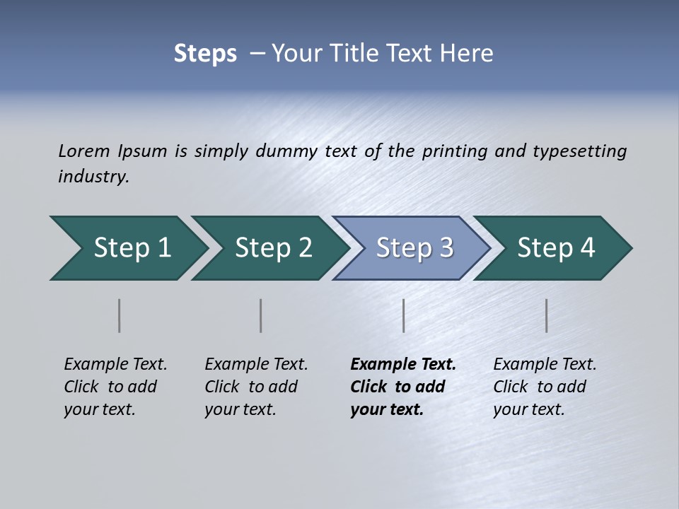 A Shiny Metal Surface With The Words Name Of Presentation PowerPoint Template