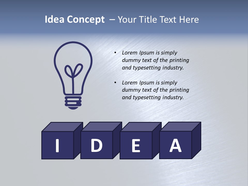 A Shiny Metal Surface With The Words Name Of Presentation PowerPoint Template