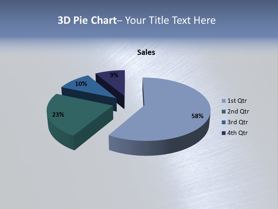 A Shiny Metal Surface With The Words Name Of Presentation PowerPoint Template