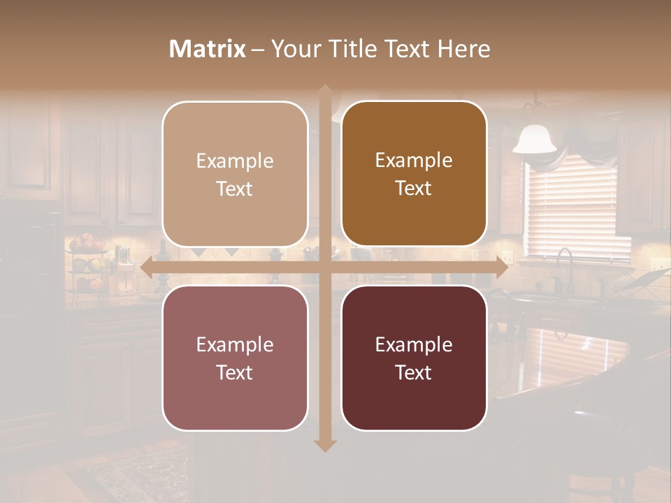 A Large Kitchen With A Center Island In The Middle Of It PowerPoint Template