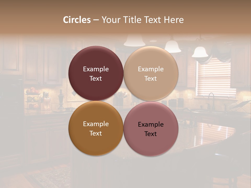 A Large Kitchen With A Center Island In The Middle Of It PowerPoint Template