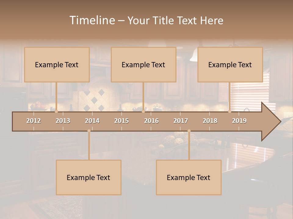 A Large Kitchen With A Center Island In The Middle Of It PowerPoint Template