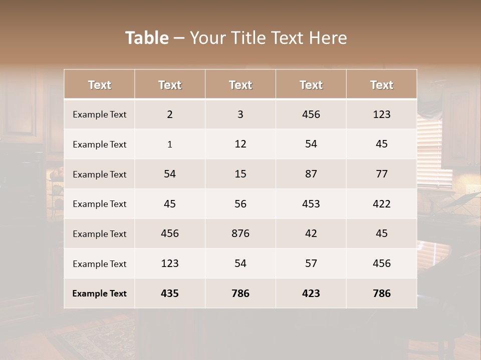 A Large Kitchen With A Center Island In The Middle Of It PowerPoint Template