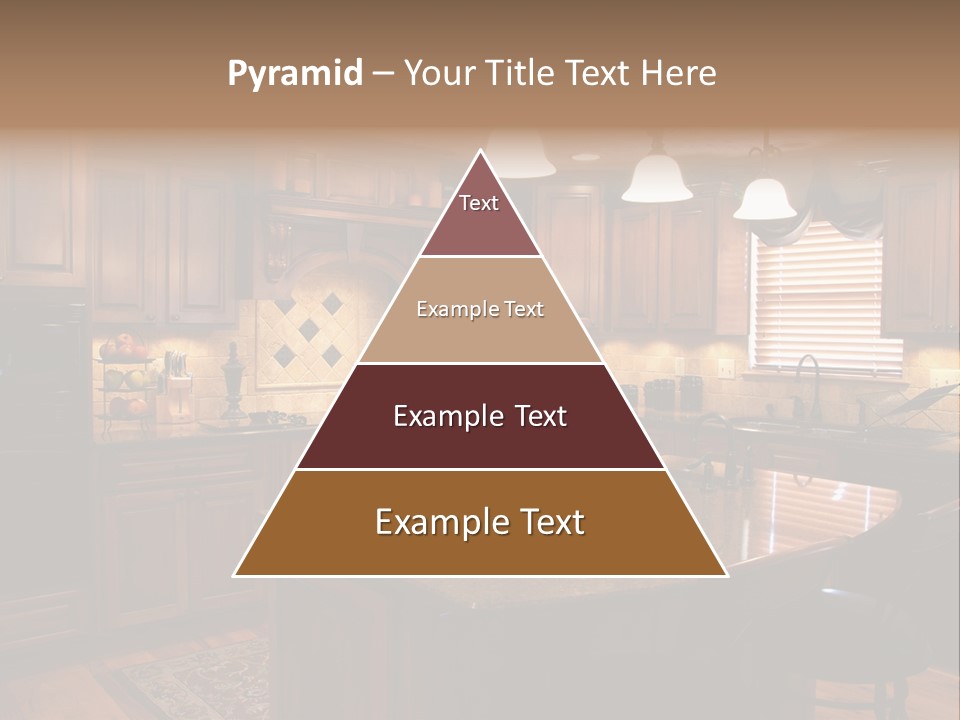 A Large Kitchen With A Center Island In The Middle Of It PowerPoint Template