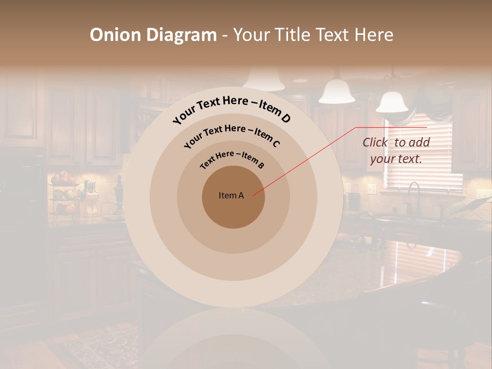 A Large Kitchen With A Center Island In The Middle Of It PowerPoint Template