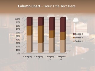 A Large Kitchen With A Center Island In The Middle Of It PowerPoint Template