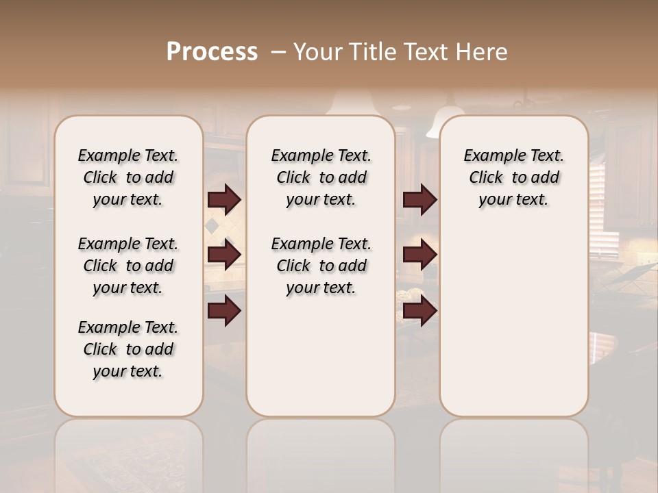 A Large Kitchen With A Center Island In The Middle Of It PowerPoint Template