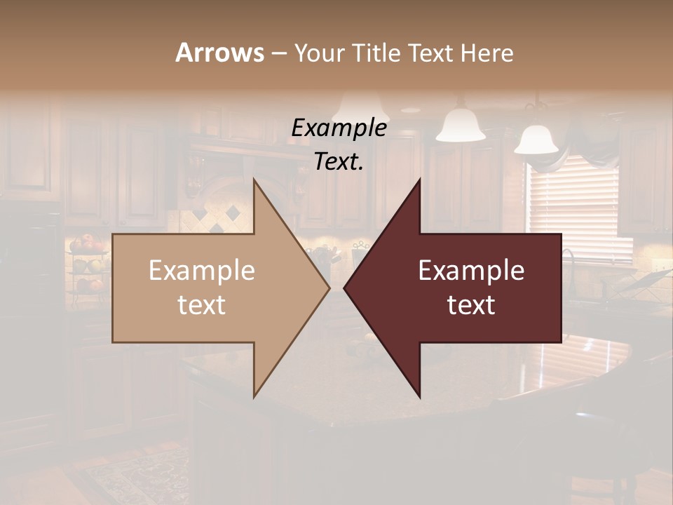 A Large Kitchen With A Center Island In The Middle Of It PowerPoint Template
