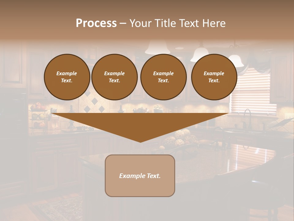 A Large Kitchen With A Center Island In The Middle Of It PowerPoint Template