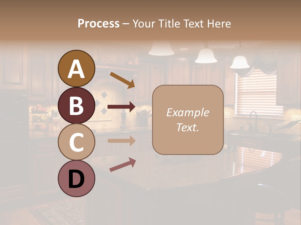 A Large Kitchen With A Center Island In The Middle Of It PowerPoint Template