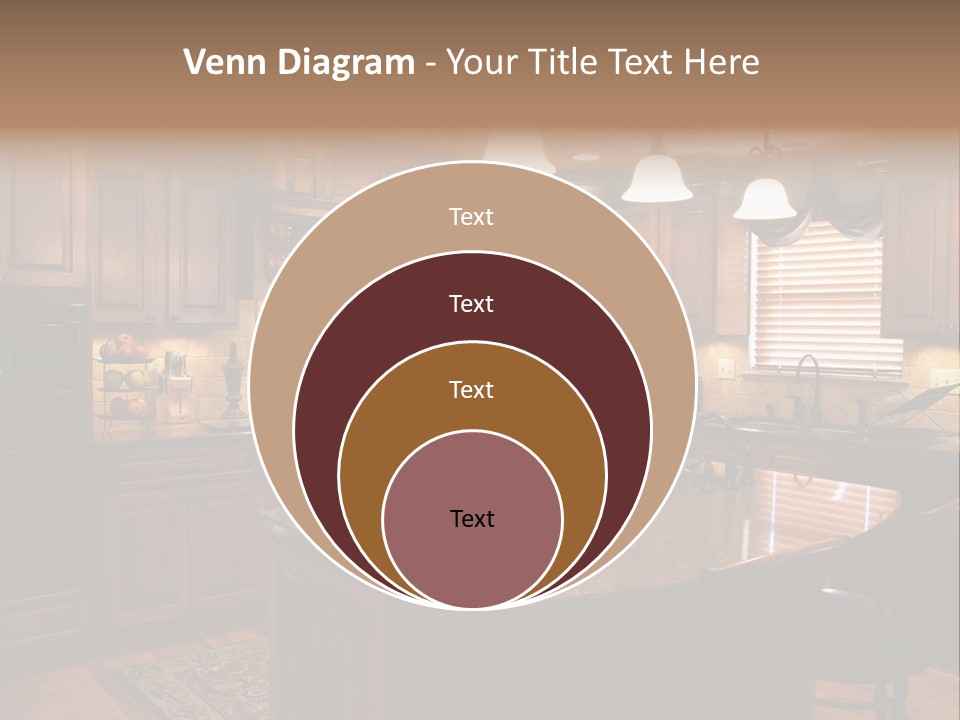 A Large Kitchen With A Center Island In The Middle Of It PowerPoint Template