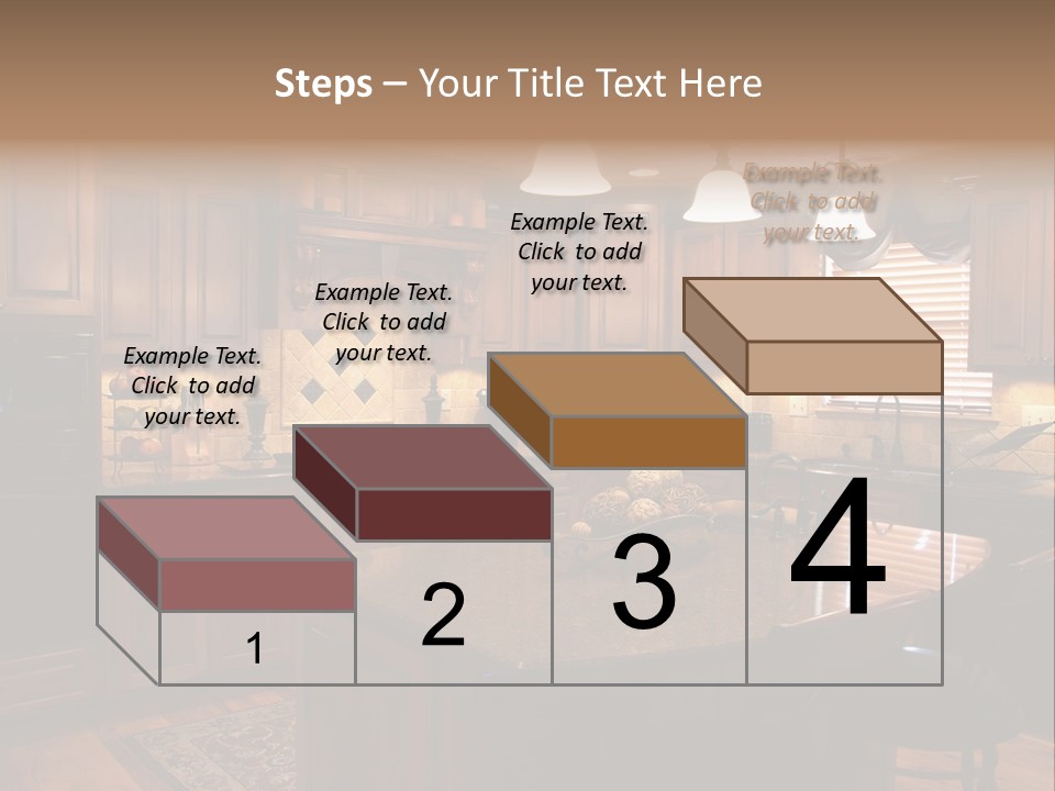 A Large Kitchen With A Center Island In The Middle Of It PowerPoint Template