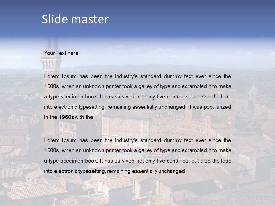 This Is One Of Italy's Most Famous Squares, And The One With The Most Original Shape. Piazza Del Campo Stands On The Site That Was Once An Ancient Roman Forum, Opposite Palazzo Pubblico. PowerPoint Template