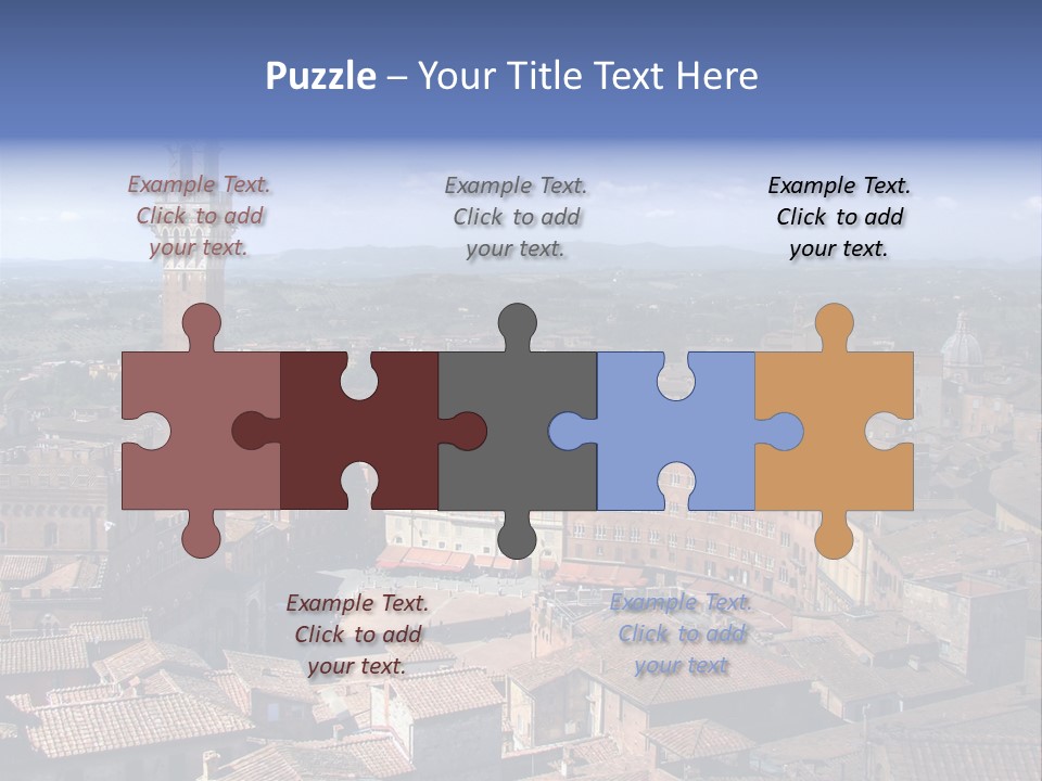 This Is One Of Italy's Most Famous Squares, And The One With The Most Original Shape. Piazza Del Campo Stands On The Site That Was Once An Ancient Roman Forum, Opposite Palazzo Pubblico. PowerPoint Template