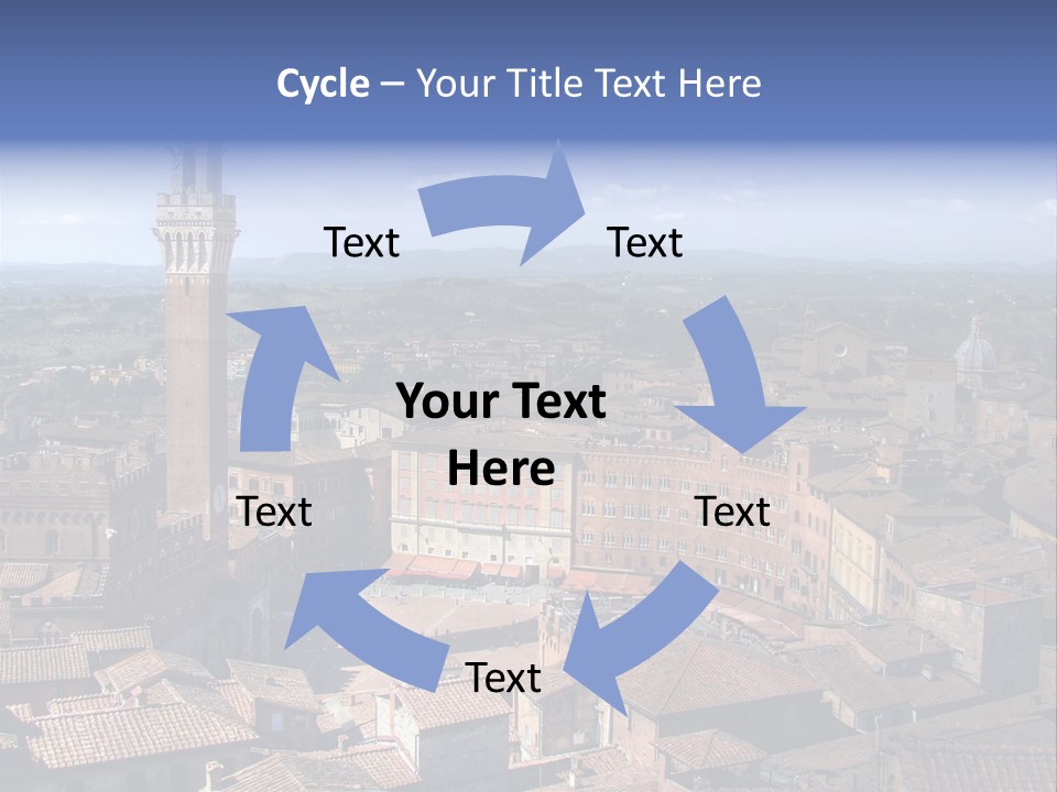 This Is One Of Italy's Most Famous Squares, And The One With The Most Original Shape. Piazza Del Campo Stands On The Site That Was Once An Ancient Roman Forum, Opposite Palazzo Pubblico. PowerPoint Template