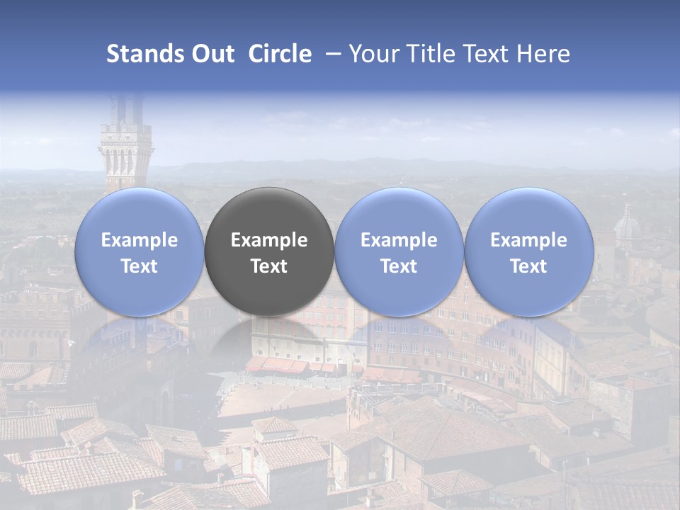 This Is One Of Italy's Most Famous Squares, And The One With The Most Original Shape. Piazza Del Campo Stands On The Site That Was Once An Ancient Roman Forum, Opposite Palazzo Pubblico. PowerPoint Template