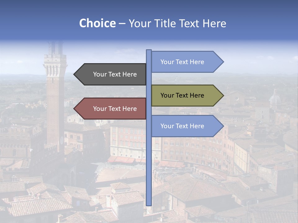 This Is One Of Italy's Most Famous Squares, And The One With The Most Original Shape. Piazza Del Campo Stands On The Site That Was Once An Ancient Roman Forum, Opposite Palazzo Pubblico. PowerPoint Template