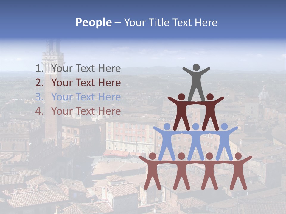 This Is One Of Italy's Most Famous Squares, And The One With The Most Original Shape. Piazza Del Campo Stands On The Site That Was Once An Ancient Roman Forum, Opposite Palazzo Pubblico. PowerPoint Template