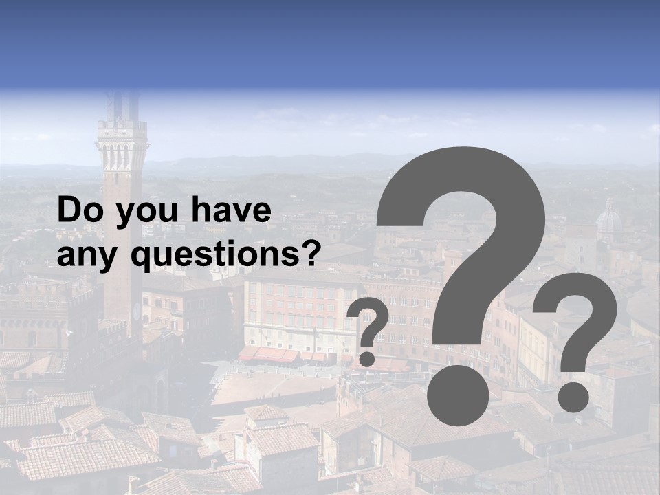 This Is One Of Italy's Most Famous Squares, And The One With The Most Original Shape. Piazza Del Campo Stands On The Site That Was Once An Ancient Roman Forum, Opposite Palazzo Pubblico. PowerPoint Template