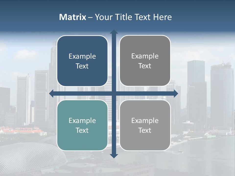 Skyline Of Singapore Business District, Singapore PowerPoint Template