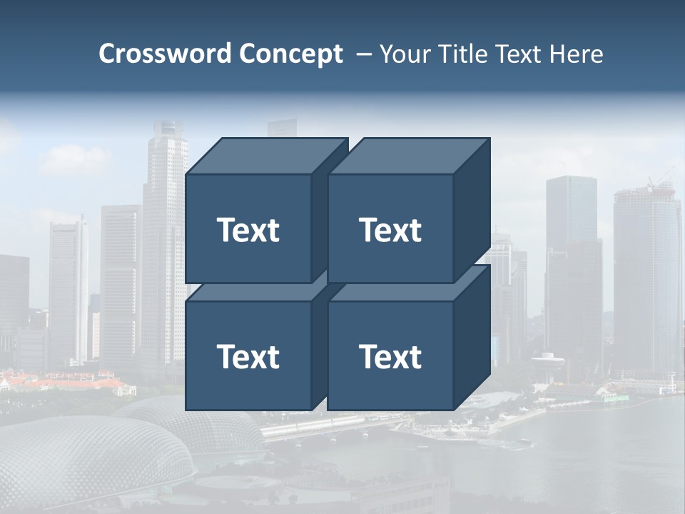 Skyline Of Singapore Business District, Singapore PowerPoint Template