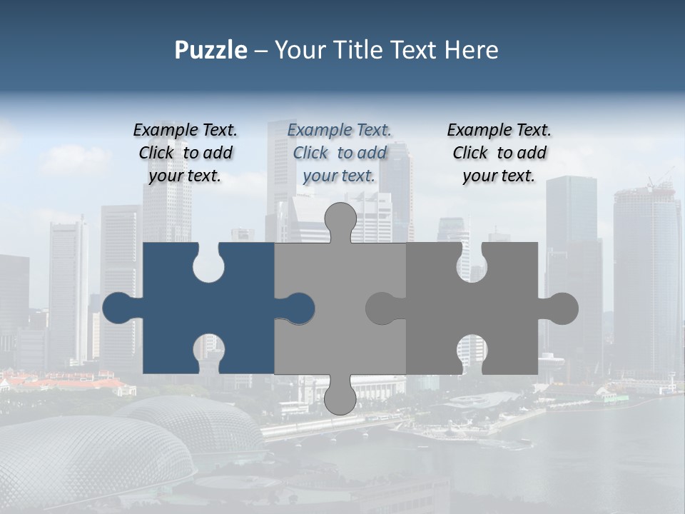 Skyline Of Singapore Business District, Singapore PowerPoint Template