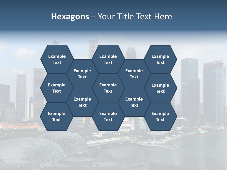 Skyline Of Singapore Business District, Singapore PowerPoint Template