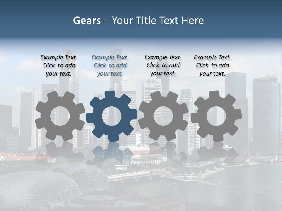 Skyline Of Singapore Business District, Singapore PowerPoint Template