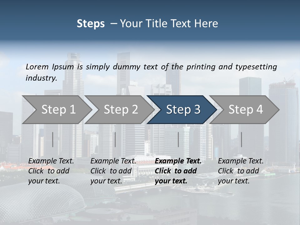 Skyline Of Singapore Business District, Singapore PowerPoint Template