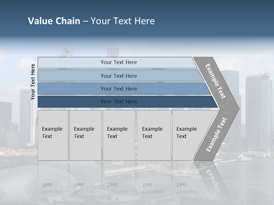 Skyline Of Singapore Business District, Singapore PowerPoint Template