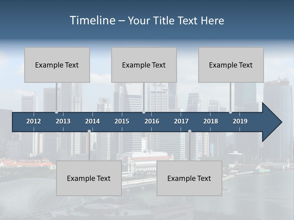 Skyline Of Singapore Business District, Singapore PowerPoint Template