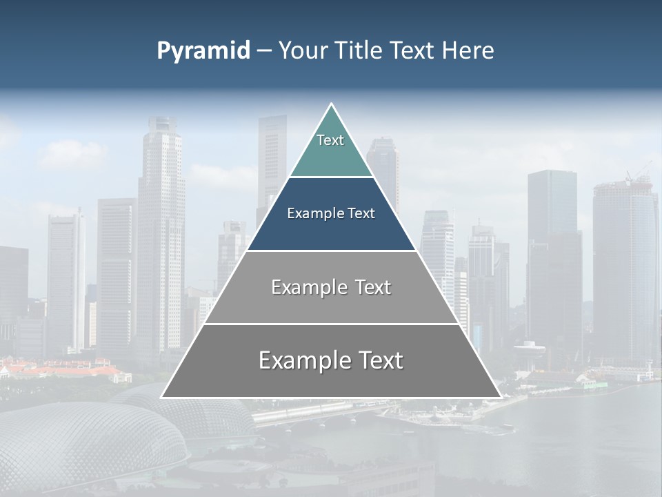 Skyline Of Singapore Business District, Singapore PowerPoint Template