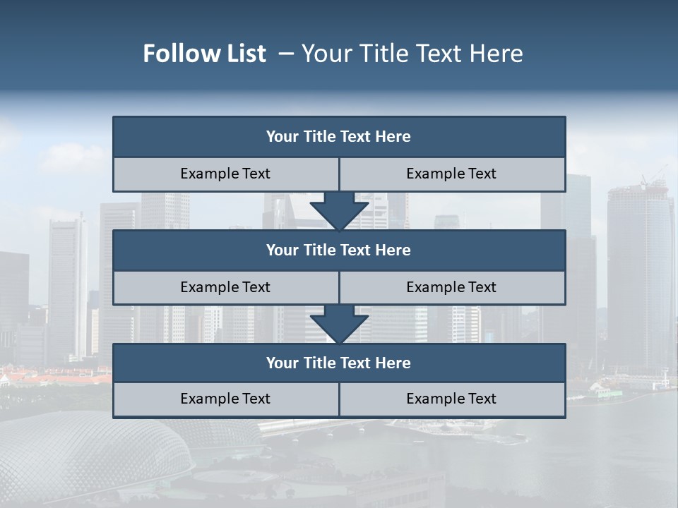 Skyline Of Singapore Business District, Singapore PowerPoint Template