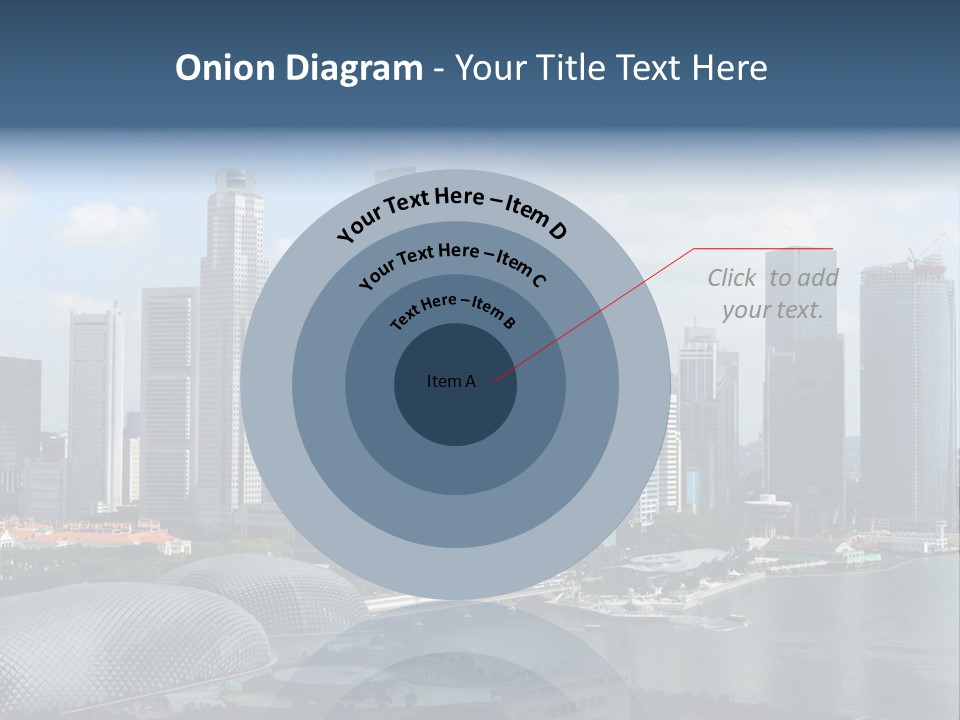 Skyline Of Singapore Business District, Singapore PowerPoint Template