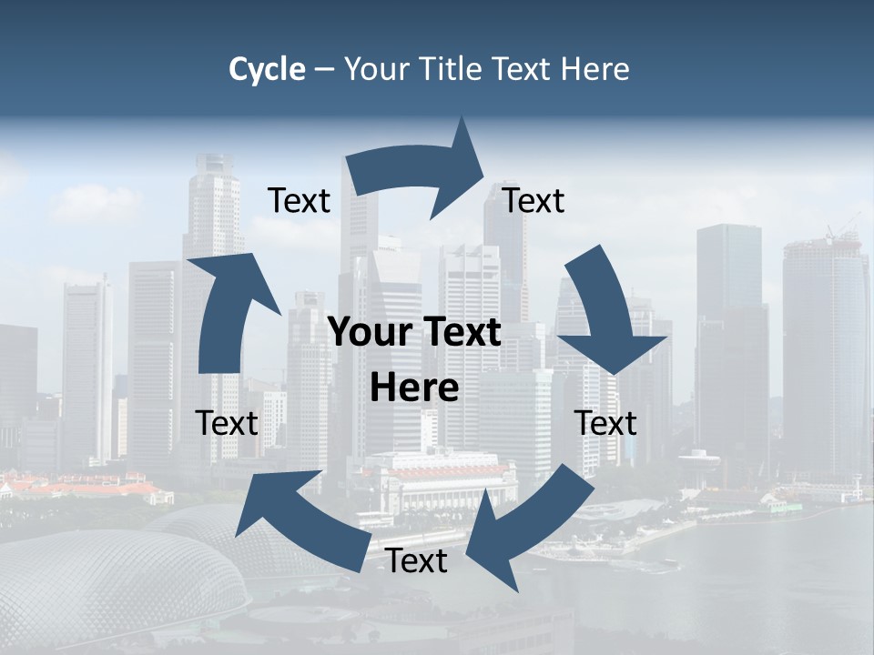 Skyline Of Singapore Business District, Singapore PowerPoint Template