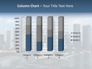 Skyline Of Singapore Business District, Singapore PowerPoint Template