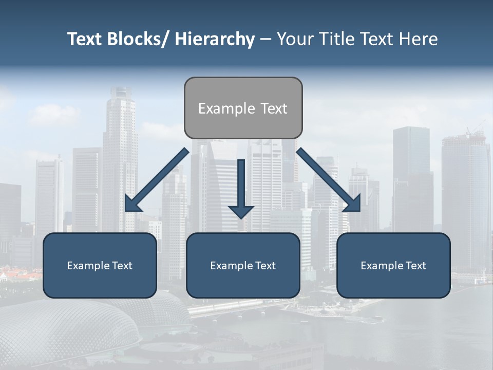 Skyline Of Singapore Business District, Singapore PowerPoint Template