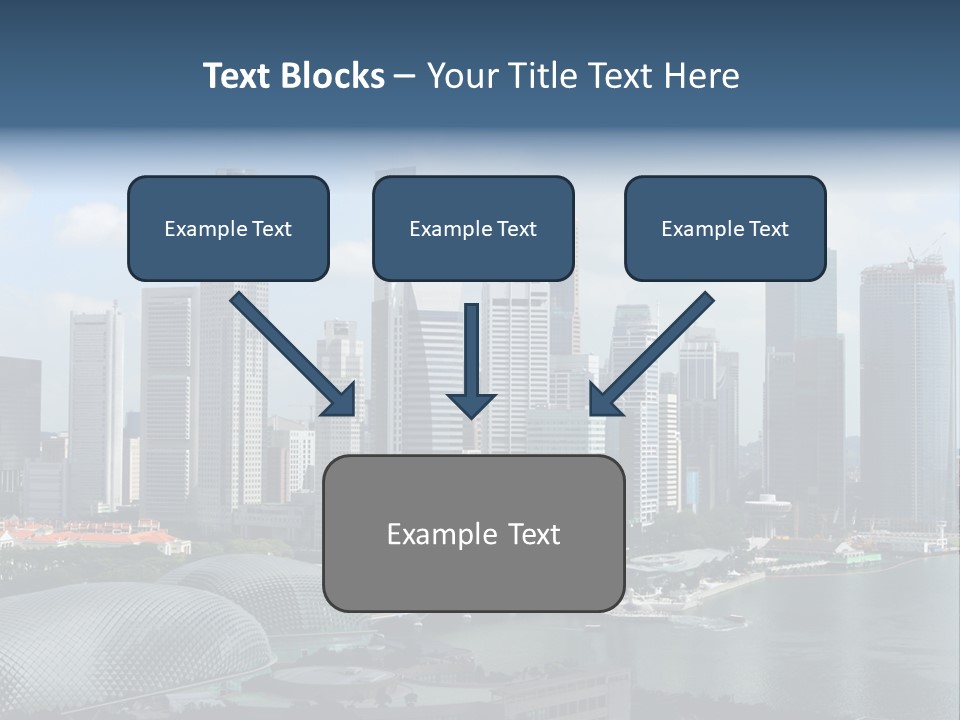 Skyline Of Singapore Business District, Singapore PowerPoint Template