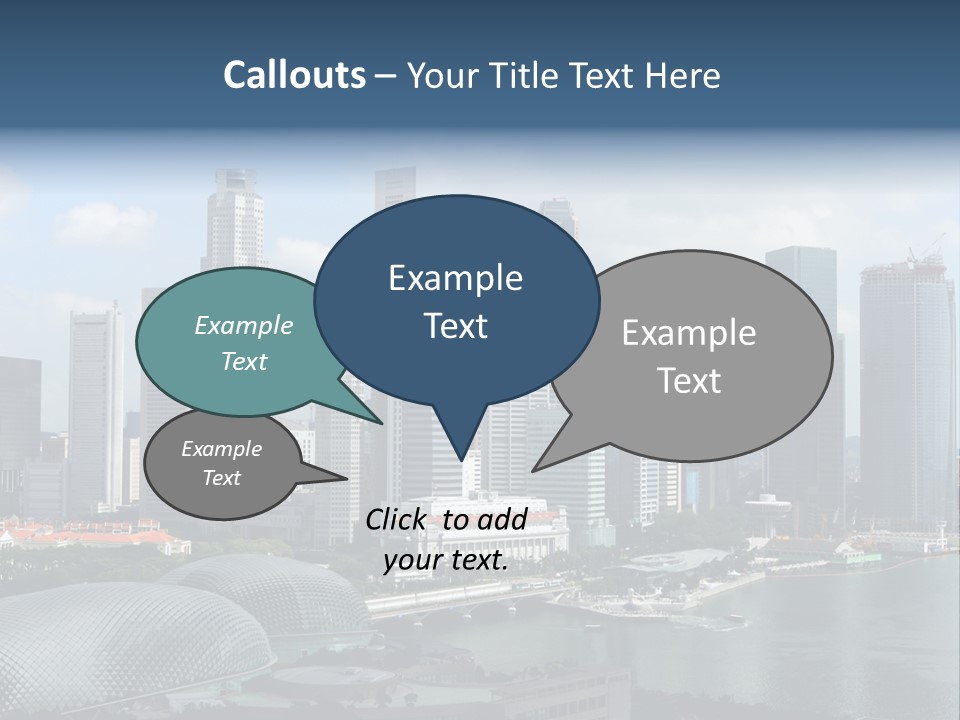 Skyline Of Singapore Business District, Singapore PowerPoint Template