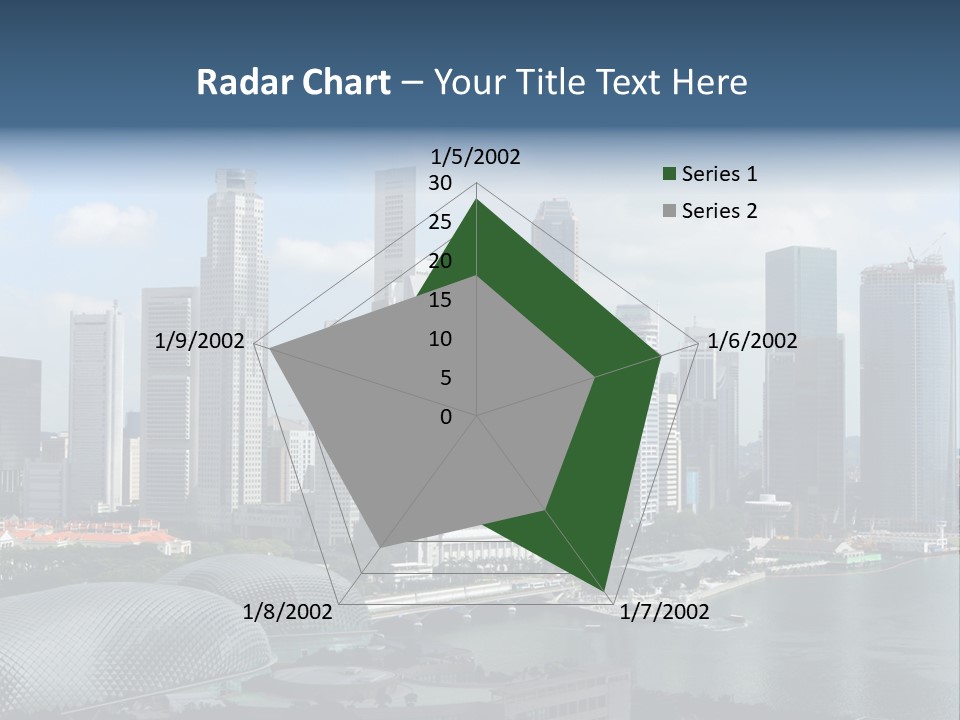 Skyline Of Singapore Business District, Singapore PowerPoint Template