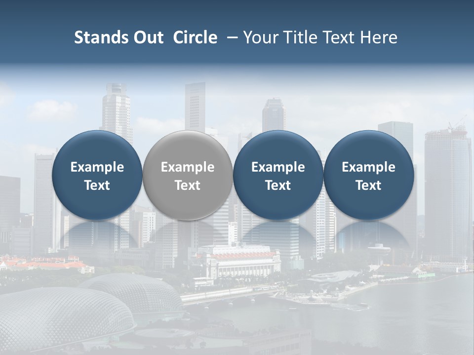 Skyline Of Singapore Business District, Singapore PowerPoint Template