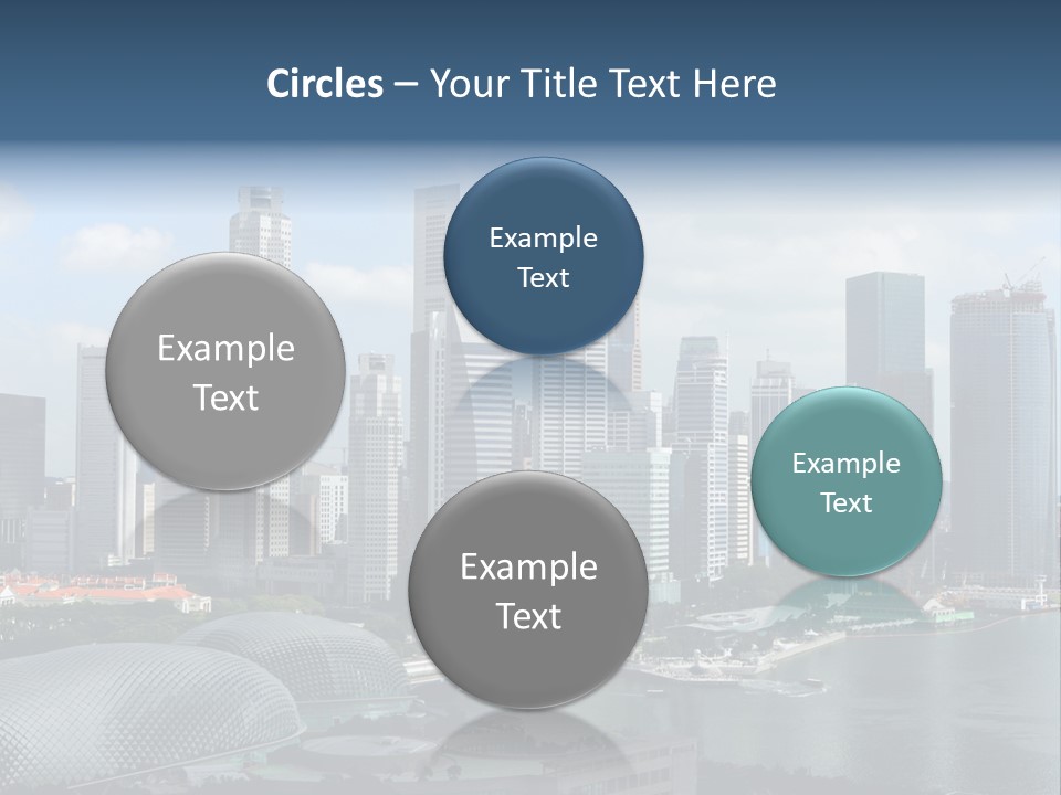 Skyline Of Singapore Business District, Singapore PowerPoint Template