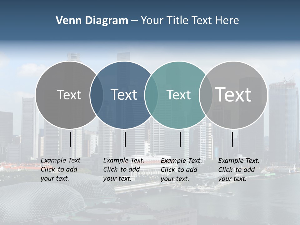 Skyline Of Singapore Business District, Singapore PowerPoint Template