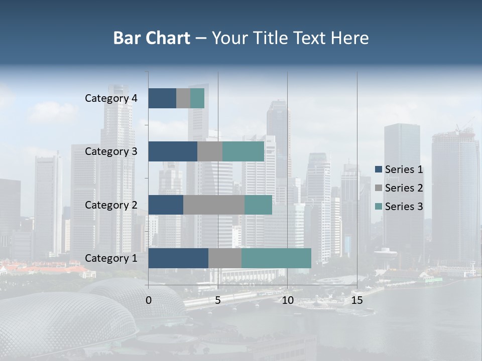 Skyline Of Singapore Business District, Singapore PowerPoint Template