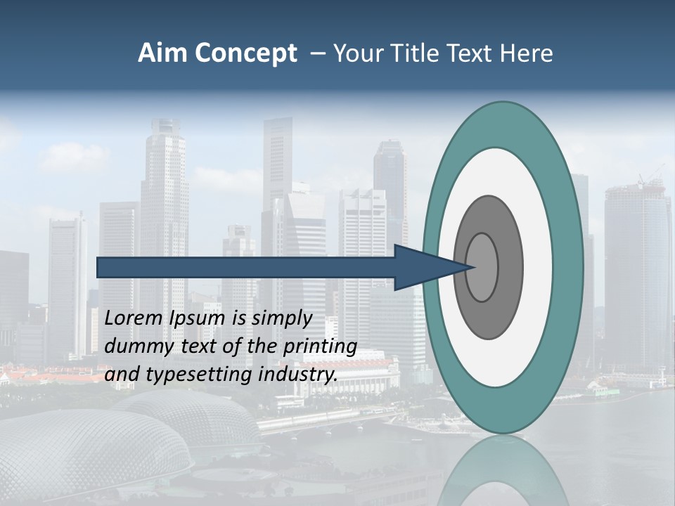 Skyline Of Singapore Business District, Singapore PowerPoint Template