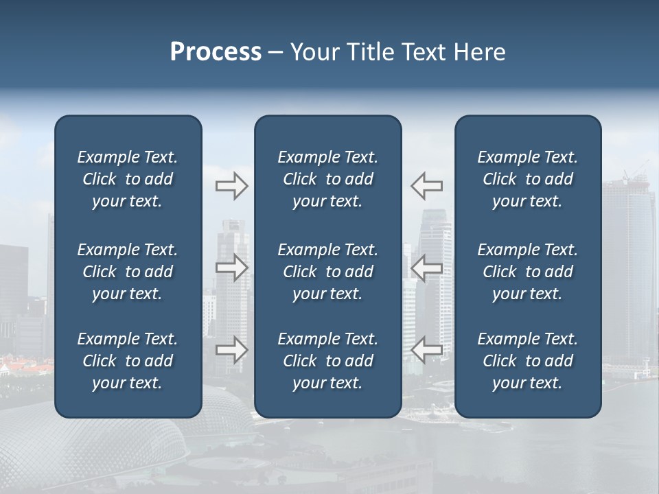 Skyline Of Singapore Business District, Singapore PowerPoint Template