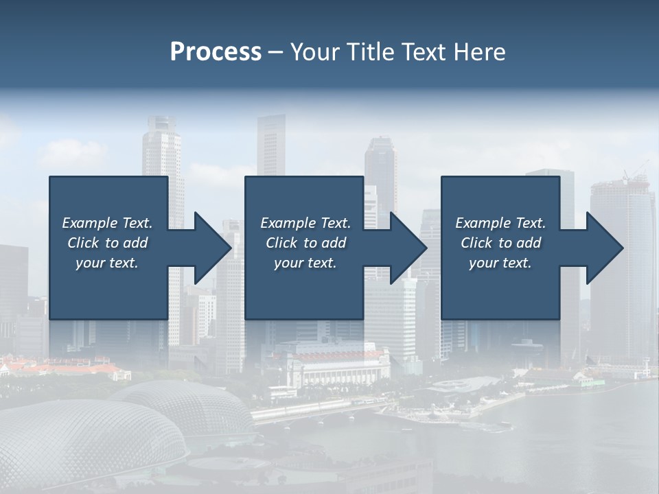 Skyline Of Singapore Business District, Singapore PowerPoint Template